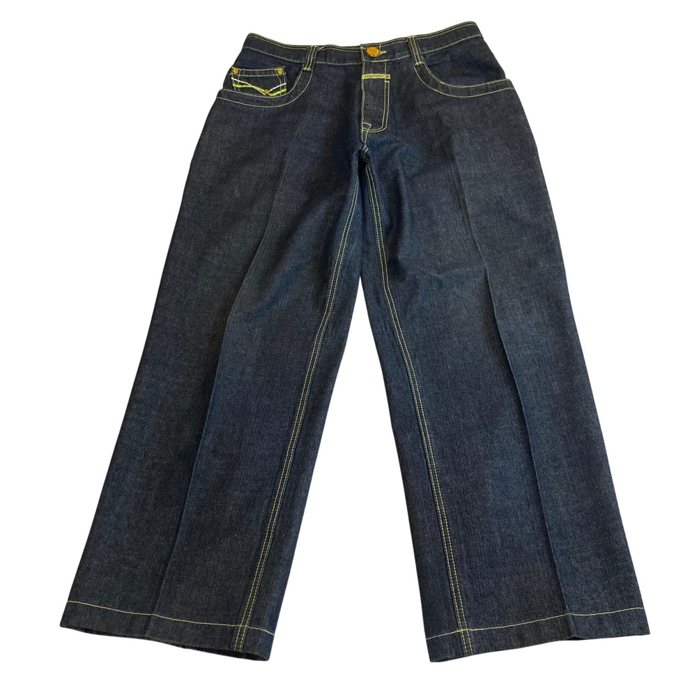 Johnny Handsome Jeans Men 32x29 Baggy Wide Leg Hip Hop Lime Green TAILORED